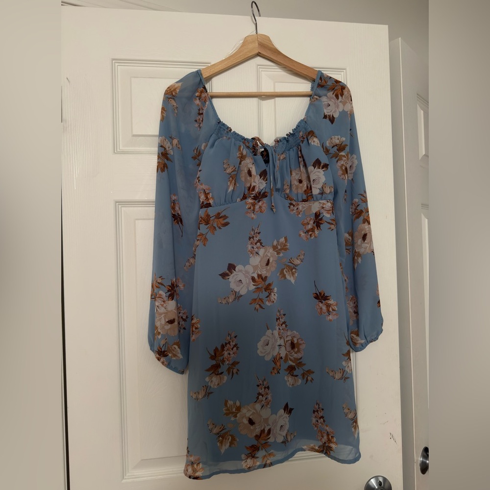 Floral Blue Spring Dress